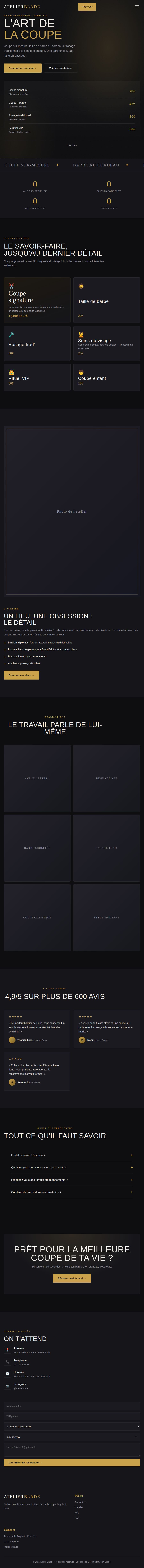Site Atelier Blade — barbier