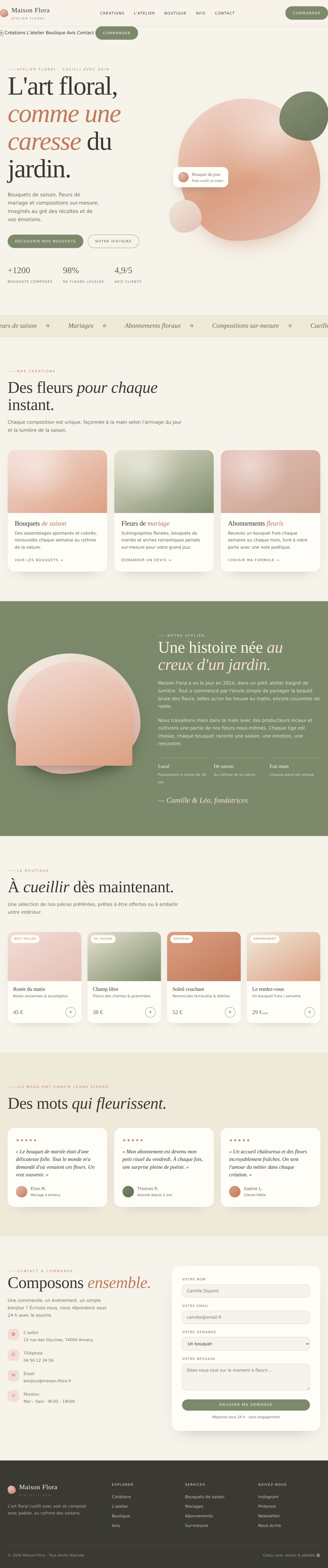Site Maison Flora — fleuriste