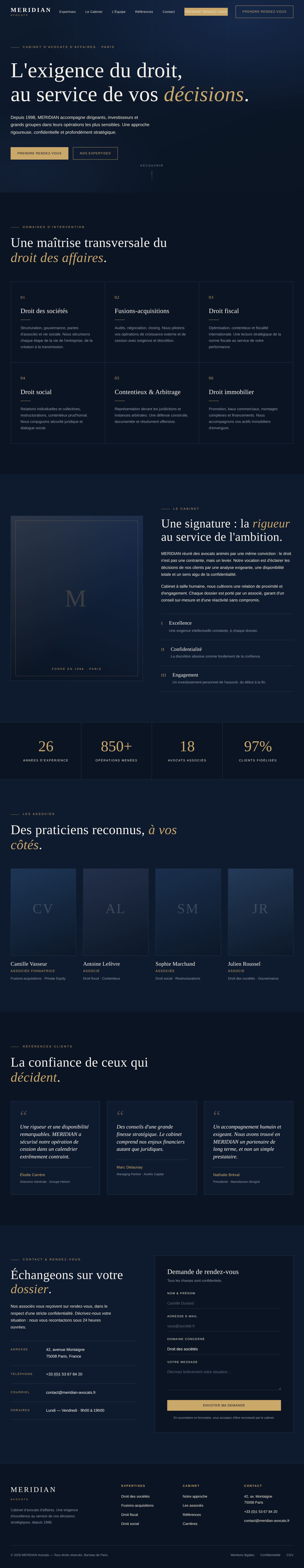 Site Meridian — avocats