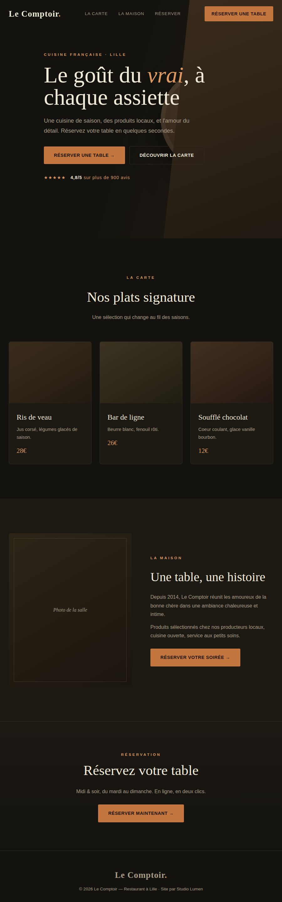 Site Le Comptoir — restaurant